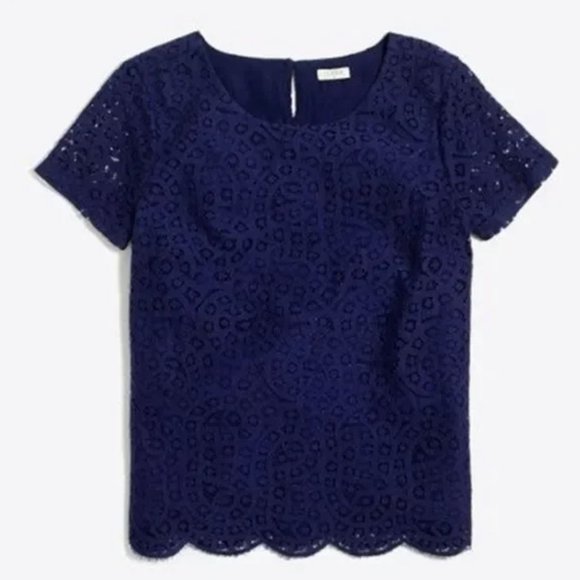 J. Crew Tops - J. Crew | Scalloped Lace Top - NWT
